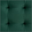 Maklaine Modern Velvet Tufted Storage Ottoman in Green Finish