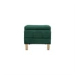 Maklaine Modern Velvet Tufted Storage Ottoman in Green Finish