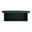 Maklaine Modern Velvet Tufted Storage Ottoman in Green Finish