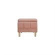 Maklaine Modern Velvet Tufted Storage Ottoman in Pink Finish