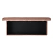 Maklaine Modern Velvet Tufted Storage Ottoman in Pink Finish