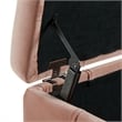 Maklaine Modern Velvet Tufted Storage Ottoman in Pink Finish