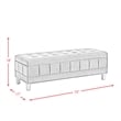 Maklaine Modern Velvet Tufted Storage Ottoman in Pink Finish