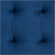 Maklaine Modern Velvet Tufted Storage Ottoman in Blue Finish