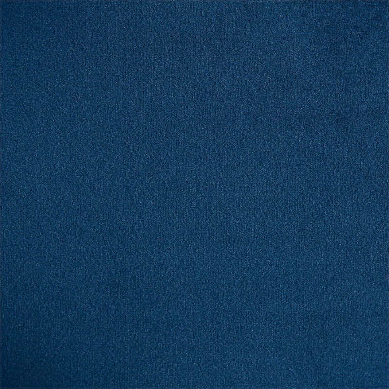 Maklaine Modern Velvet Tufted Storage Ottoman in Blue Finish