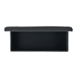 Maklaine Modern Velvet Tufted Storage Ottoman in Gray Finish