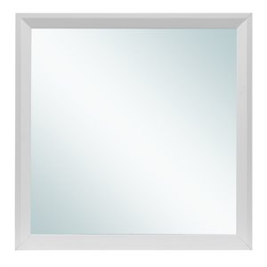 Maklaine Transitional Engineered Wood/Wood Veneers Mirror in White