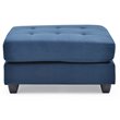 Maklaine Contemporary Microsuede Ottoman in Navy Blue Finish