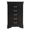 Maklaine Traditional Engineered Wood 5-Drawers Bedroom Chest in Black