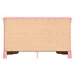 Maklaine Traditional Engineered Wood 6 Drawer Dresser in Pink