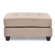 Maklaine Contemporary styled Microsuede Ottoman in Mocha Finish