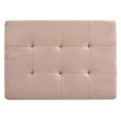 Maklaine Contemporary styled Microsuede Ottoman in Mocha Finish