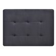 Maklaine Contemporary styled Microsuede Ottoman in Black Finish