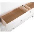 Maklaine Contemporary Engineered Wood 8 Drawer Dresser in White