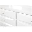 Maklaine Contemporary Engineered Wood 8 Drawer Dresser in White