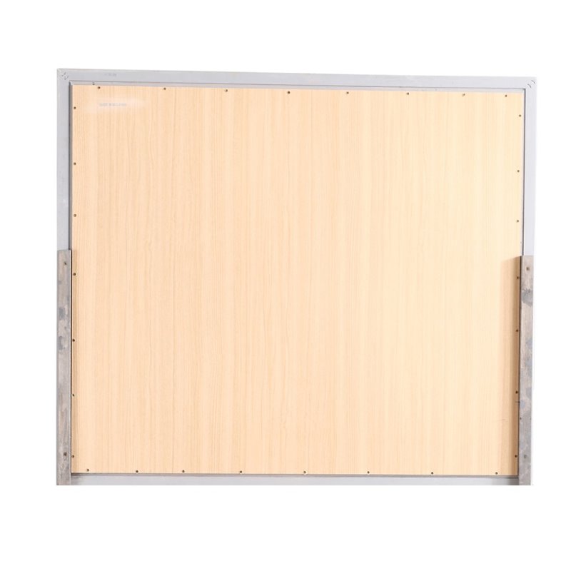 Maklaine Traditional Engineered Wood Mirror in Silver Champagne