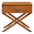 Maklaine Contemporary Engineered Wood 1-Drawer Bedroom Nightstand in Oak