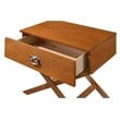Maklaine Contemporary Engineered Wood 1-Drawer Bedroom Nightstand in Oak