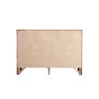 Maklaine Contemporary Engineered Wood 8 Drawer Dresser in Cherry