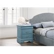 Maklaine Traditional Engineered Wood 2 Drawer Nightstand in Teal