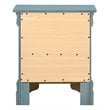 Maklaine Traditional Engineered Wood 2 Drawer Nightstand in Teal