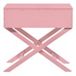 Maklaine Contemporary Engineered Wood 1-Drawer Bedroom Nightstand in Pink