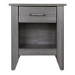 Maklaine Contemporary Engineered Wood 1 Drawer Nightstand in Gray