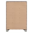 Maklaine Modern styled Wood 5 Drawer Chest Silver Champagne Finish