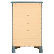 Maklaine Traditional Solid Wood 5-Drawers Bedroom Chest in Teal Turquoise