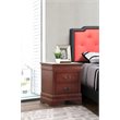 Maklaine Traditional Engineered Wood 2 Drawer Nightstand in Cherry