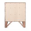 Maklaine Contemporary Engineered Wood 3 Drawer Nightstand in Cherry