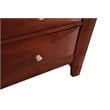 Maklaine Contemporary Engineered Wood 3 Drawer Nightstand in Cherry
