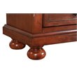 Maklaine Contemporary Engineered Wood 2 Drawer Nightstand in Cherry