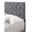 Maklaine Transitional Upholstered Velvet Upholstered Full Bed in Gray