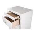 Maklaine Wood Veneers White Lingerie Chest Rectangular Fully Assembled 58