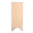 Maklaine Wood Veneers White Lingerie Chest Rectangular Fully Assembled 58