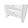 Maklaine Wood Veneers White Lingerie Chest Rectangular Fully Assembled 58
