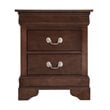 Maklaine Traditional Engineered Wood 2 Drawer Nightstand in Cappuccino