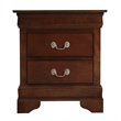 Maklaine Traditional Engineered Wood 2 Drawer Nightstand in Cappuccino