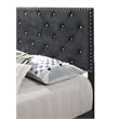 Maklaine Transitional Upholstered Velvet Full Bed in Black Finish