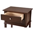 Maklaine Contemporary Engineered Wood 2 Drawer Nightstand in Cappuccino