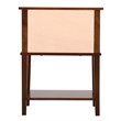 Maklaine Contemporary Engineered Wood 2 Drawer Nightstand in Cappuccino