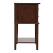 Maklaine Contemporary Engineered Wood 2 Drawer Nightstand in Cappuccino