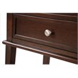 Maklaine Contemporary Engineered Wood 2 Drawer Nightstand in Cappuccino