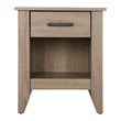 Maklaine Contemporary Engineered Wood 1-Drawer Bedroom Nightstand in Sandle Wood