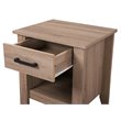 Maklaine Contemporary Engineered Wood 1-Drawer Bedroom Nightstand in Sandle Wood