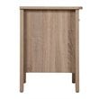 Maklaine Contemporary Engineered Wood 1-Drawer Bedroom Nightstand in Sandle Wood