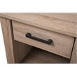 Maklaine Contemporary Engineered Wood 1-Drawer Bedroom Nightstand in Sandle Wood