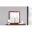 Maklaine Traditional Wood Mirror featuring Low Distortion Glass in Cherry
