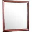 Maklaine Traditional Wood Mirror featuring Low Distortion Glass in Cherry